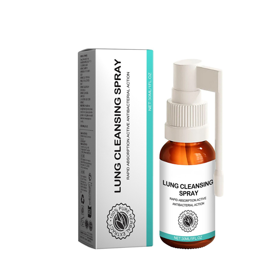 peleBelle BreatheEasy Herbal Lung Cleansing Spray bottle and box
